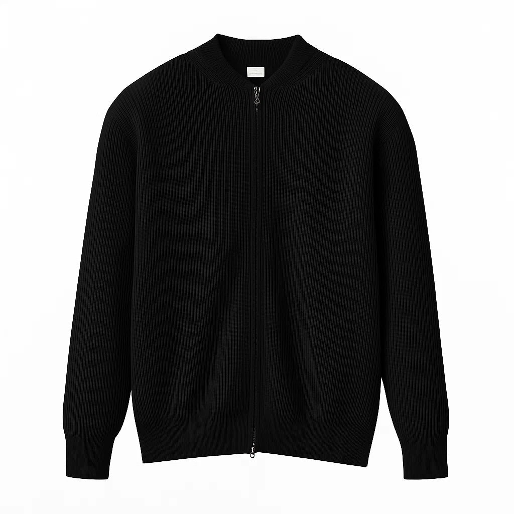 Roma Neve – Ribbed Zip Cardigan