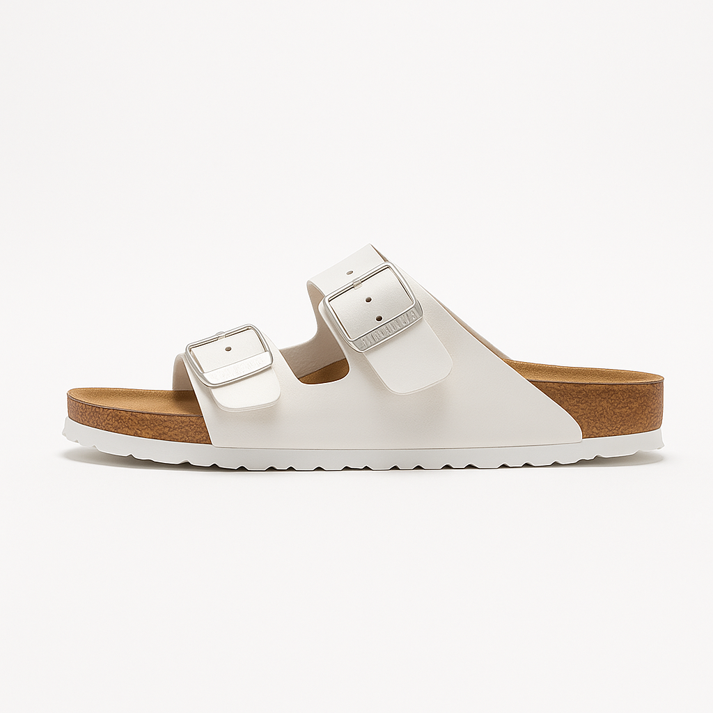 Linea Nero – Double Strap Cork Sandal
