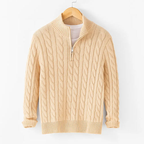 Aspen Top – Cable Knit Half-Zip Sweater