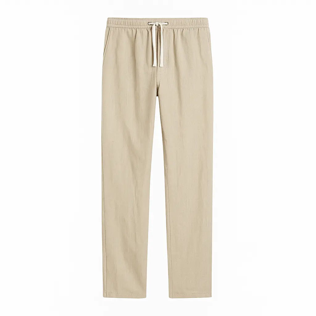 Sable Détente – Drawstring Linen Trousers