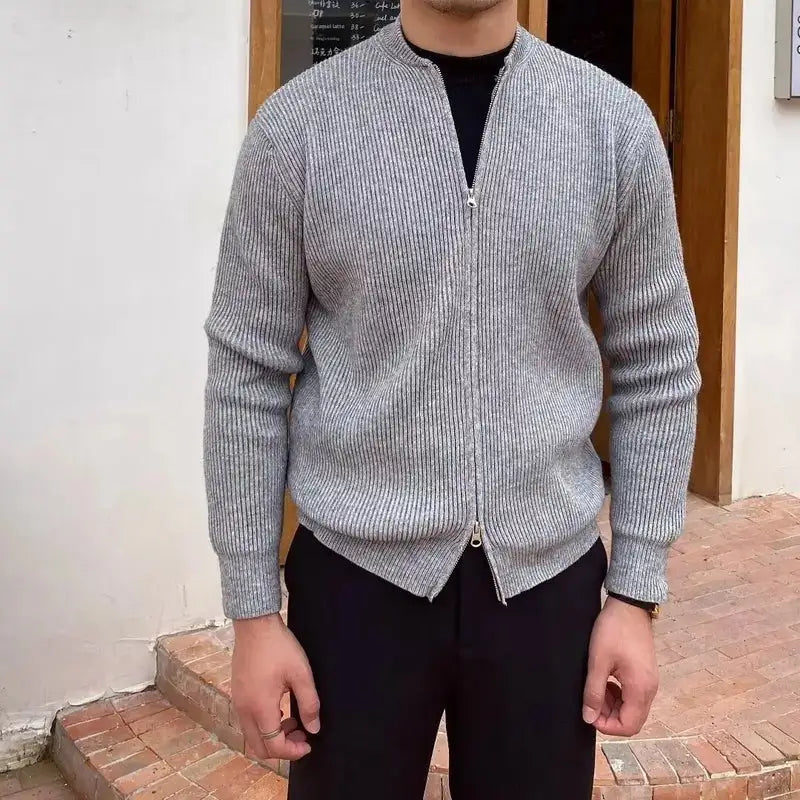 Roma Neve – Ribbed Zip Cardigan