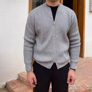 Roma Neve – Ribbed Zip Cardigan